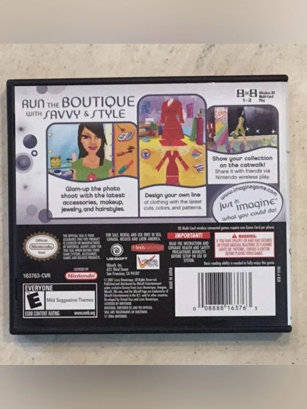 Imagine Fashion Designer Nintendo DS Game CIB Tested